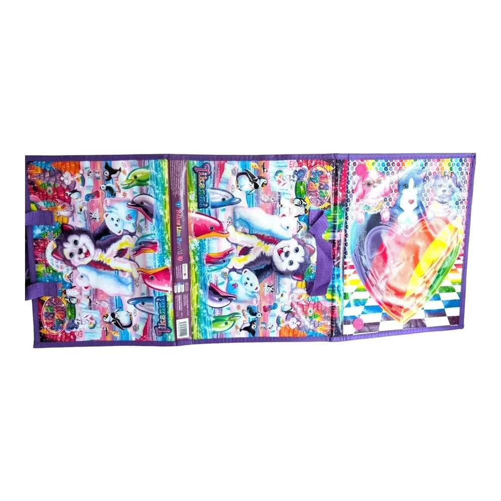 Lisa Frank TIKANNI HUSKY Trifold Portfolio Storage Case Folder School Art 2022